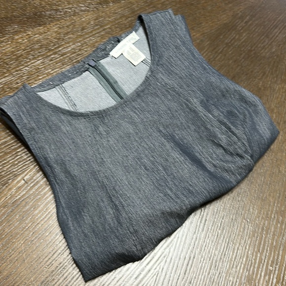 London Times Gray Sleeveless A-Line Midi Dress Career Casual US 10 - Picture 13 of 13